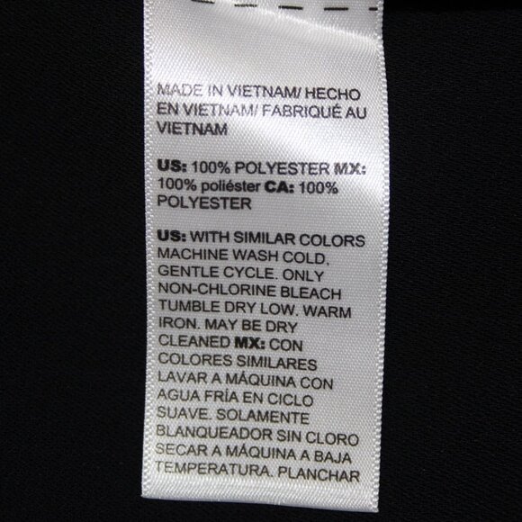 Chicos Dress Sz 0 Black Crepe Pockets Polyester Midi Dress - Picture 10 of 13